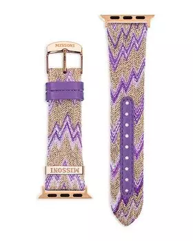 Apple Watch Зигзагообразный тканевый ремешок, 38–41 мм Missoni, фиолетовый