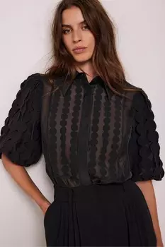 Аппликация из органзы Mint Velvet, черный