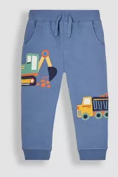 Аппликация в виде питомца на кармане брюк джоггеров Jojo Maman Bb, синий