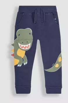 Аппликация в виде питомца на кармане брюк джоггеров Jojo Maman Bb, синий