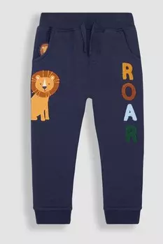 Аппликация в виде питомца на кармане брюк джоггеров Jojo Maman Bb, синий