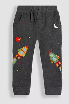 Аппликация в виде питомца на кармане брюк джоггеров Jojo Maman Bb, серый