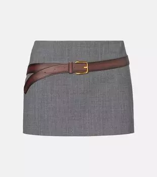 Аппликированная мини-юбка Prada, Ardesia