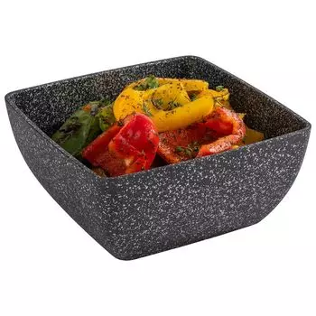 APS 30503 Миска "FROSTFIRE", алюминий, антипригарное покрытие, 19 х 19 см, высота 9 см, 1,5 л, черно-серебристый