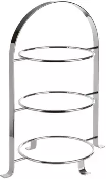 APS etagere "сервировочная стойка" (1 шт.), удобная транспортировка к столу или буфету Высота 43 см, для 3 круглых тарелок макс. 27 см., цвет silberfarben