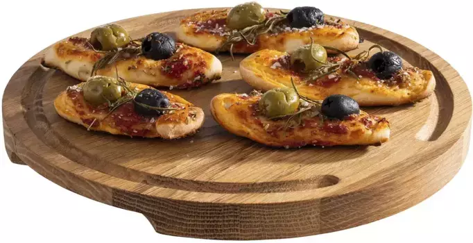 APS-поднос "ПИЦЦА" (1 шт.), с утопленными ручками 34 см, коричневый