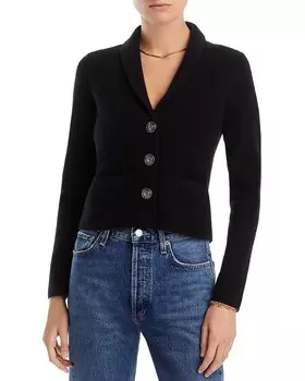 AQUA Cashmere Новинка Кашемировый пиджак на пуговицах, черный