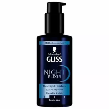 Aqua Revive Night Elixir - средство для волос для ночного использования Gliss Kur