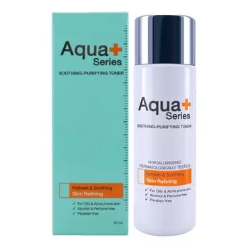 Aqua+Series Разглаживающе-очищающий тоник серии Aqua+ 50мл, Clear