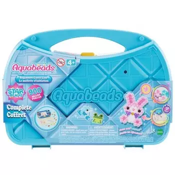 Aquabeads, Набор бус с чемоданчиком, синий, 900 шт.
