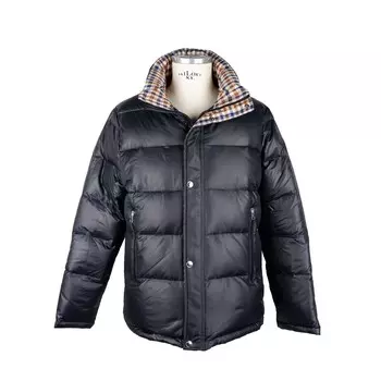 Aquascutum Элегантная мужская ватная куртка со съемным капюшоном, черный