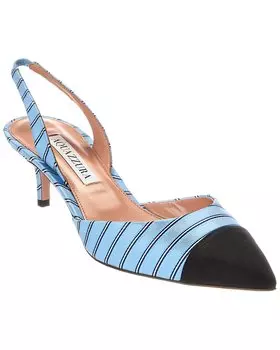 Aquazzura 60 Canvas Туфли-лодочки Slingback, синий