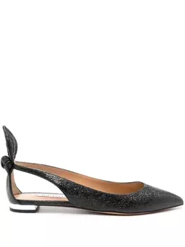 Aquazzura балетки Bow Tie, черный