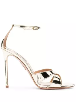 Aquazzura босоножки Aqua Divine 105, золотистый