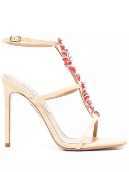 Aquazzura босоножки Capri Crush 105, серый