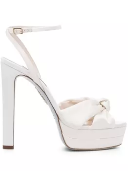 Aquazzura босоножки Cupid Plateau 130, белый