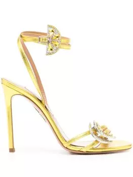 Aquazzura босоножки Gin Tonic 15, желтый