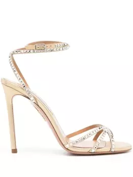 Aquazzura босоножки Last Dance 105, металлик