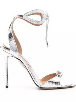 Aquazzura босоножки на каблуке, серебристый