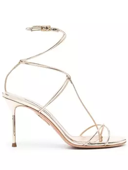Aquazzura босоножки Romance 85, металлик