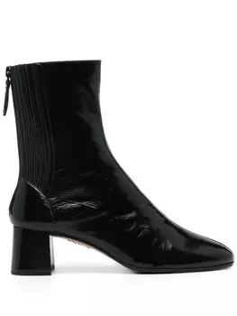 Aquazzura ботильоны с закругленным носком, черный