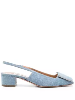 Aquazzura джинсовые туфли Shibuya 35, синий
