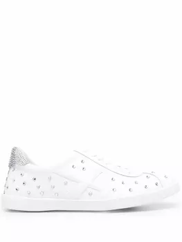 Aquazzura кеды с кристаллами, белый