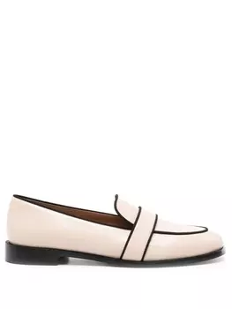 Aquazzura лоферы Martin с контрастной отделкой, нейтральный цвет