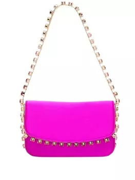 Aquazzura мини-сумка на плечо Galactic с кристаллами, розовый