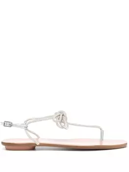 Aquazzura сандалии Capri Nights, серебристый