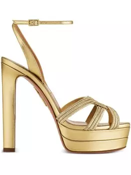 Aquazzura сандалии Felix 130 мм, золотистый