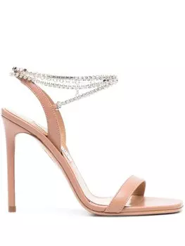 Aquazzura сандалии из кожи So Nap 105 мм, розовый