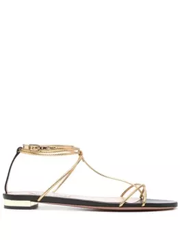 Aquazzura сандалии Roman Romance, золотистый
