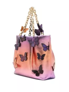 Aquazzura сумка-тоут Papillon размера мини, фиолетовый