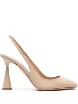 Aquazzura туфли Amore 100, нейтральный цвет