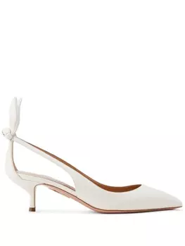 Aquazzura туфли Bow Tie 50, белый