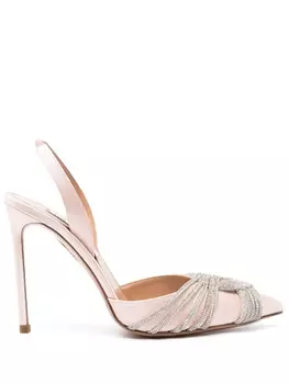 Aquazzura туфли Gatsby 105 с ремешком на пятке, розовый