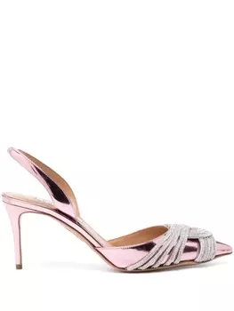 Aquazzura туфли Gatsby Sling 75, розовый