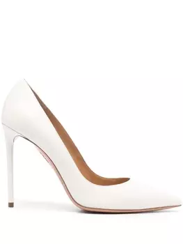 Aquazzura туфли-лодочки Purist 105 с заостренным носком, нейтральный цвет