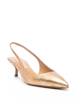 Aquazzura туфли Purist 65 с ремешком на пятке, золотистый