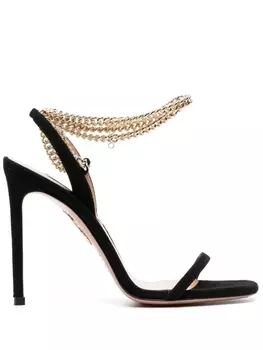 Aquazzura туфли с цепочкой, черный