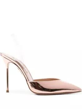 Aquazzura туфли V Plexi 110, розовый