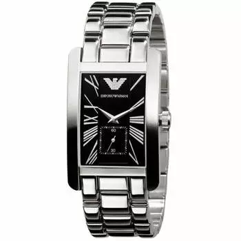 Ar0156 классические прямоугольные часы Emporio Armani, серебряный