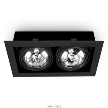 AR111 Прожектор ES111, Потолочный светодиодный светильник, Потолочный светодиодный светильник, 2 лампы PASEO черный LumenTEC