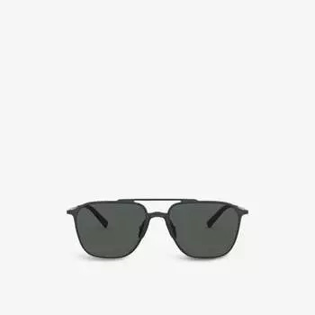 Ar6110 58 солнцезащитные очки в стальной квадратной оправе Giorgio Armani, черный