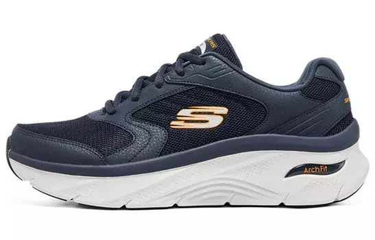 ARCH FIT D"LUX Кроссовки для мужчин с низким верхом, темно-синие/оранжевые Skechers