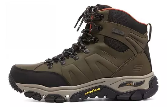 ARCH FIT DERMITT Кроссовки мужские высокие Оливково-зеленые Skechers