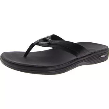 Arch Fit Maui-Summer Fun женские повседневные шлепанцы из искусственной кожи Skechers, черный