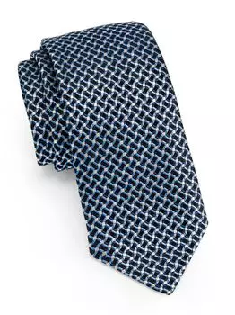 Archivio Абстрактные шелковые галстуки ZEGNA, синий