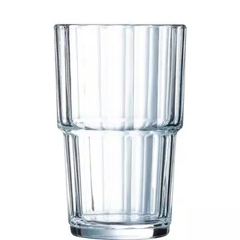 Arcoroc Norvege Tumbler, стакан для питья, штабелируемый, 320 мл, закаленное стекло, прозрачное, 6 шт. в упаковке ARC International, прозрачный